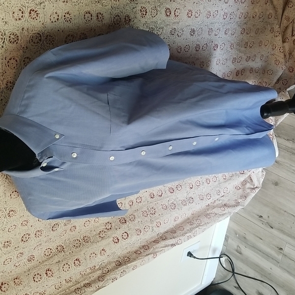 Brooks Brothers 346 Mens Cotton Buttondown Shirt Blue 17 - Picture 3 of 5
